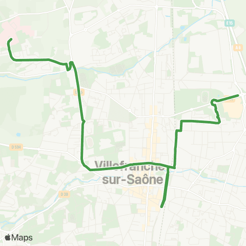 TCL Gleizé Hôpital - Carrefour de l'Europe map