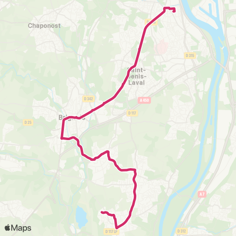 TCL Gare d'Oullins - Millery l'Étang map