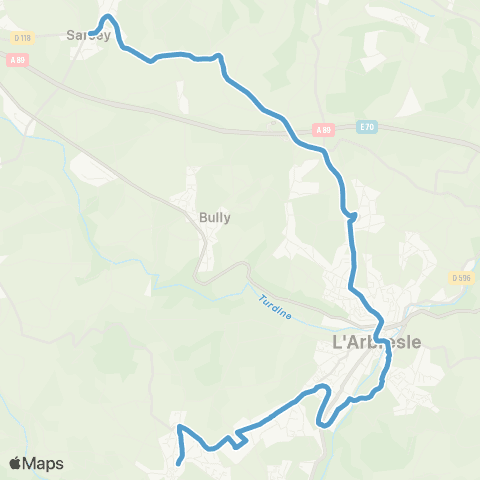 TCL Place des Rosiers - Sarcey Mairie map