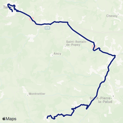 TCL Scolaires Brussieu le Bourg - Lycée ND de Bel Air map