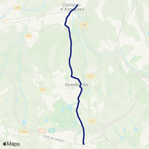 TCL Scolaires Collège Notre-Dame de Lourdes (Civrieux-d'Azergues) map