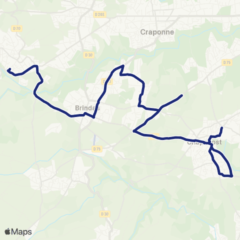 TCL Scolaires Collège Notre-Dame des Vallons (Vaugneray) map