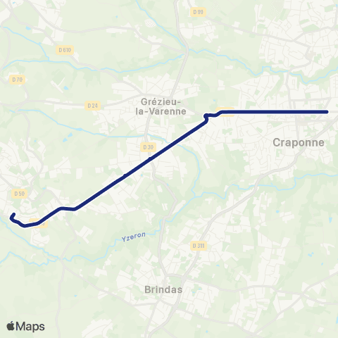 TCL Scolaires Collège Notre-Dame des Vallons (Vaugneray) map