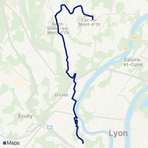 TCL Scolaires Collège Sainte-Marie Lyon (Lyon 5ème) map