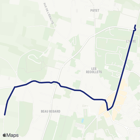 TCL Scolaires Lycée Hôtelier la Vidaude (St-Genis-Laval) map