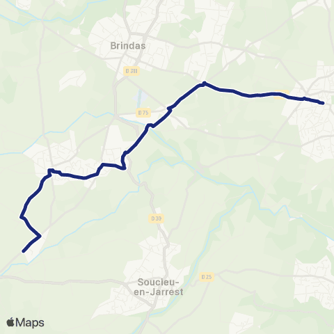 TCL Scolaires Collège Françoise Dolto (Chaponost) map