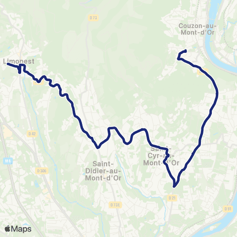 TCL Scolaires Collège aux Lazaristes-la Salle (Limonest) map