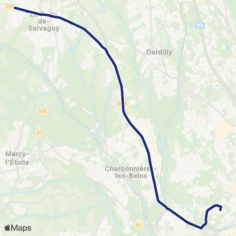 TCL Scolaires Collège Sacré Coeur (Écully) map