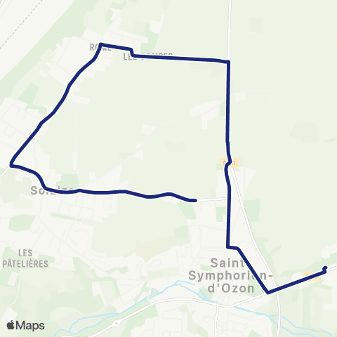 TCL Scolaires Collège Jacques Prévert (St-Symphorien-d'Ozon) map