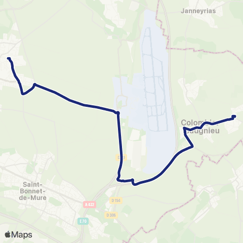 TCL Scolaires Collège Jean d'Ormesson (Genas) map