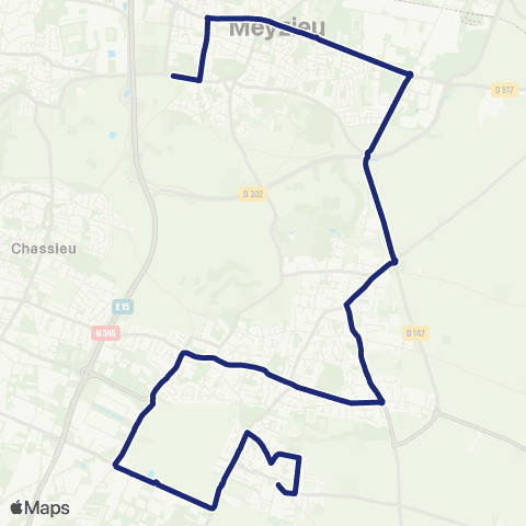 TCL Scolaires Lycée Sainte-Marie Lyon (Meyzieu) map