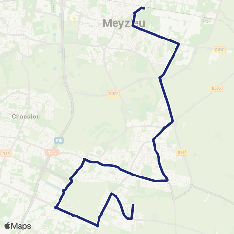 TCL Scolaires Lycée Sainte-Marie Lyon (Meyzieu) map