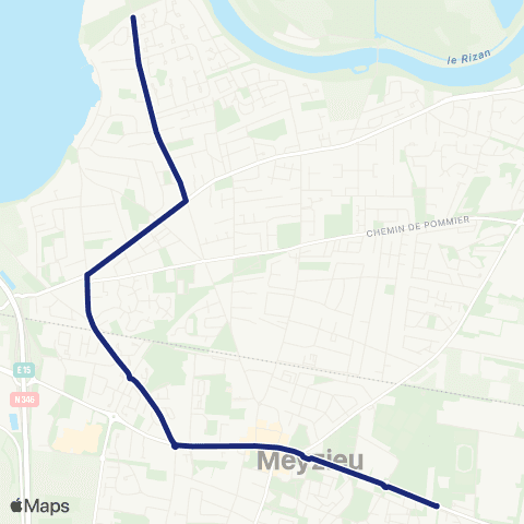 TCL Scolaires Collège les Servizières (Meyzieu) map