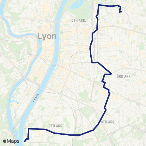 TCL Scolaires Cité scolaire internationale (Lyon 7ème) map