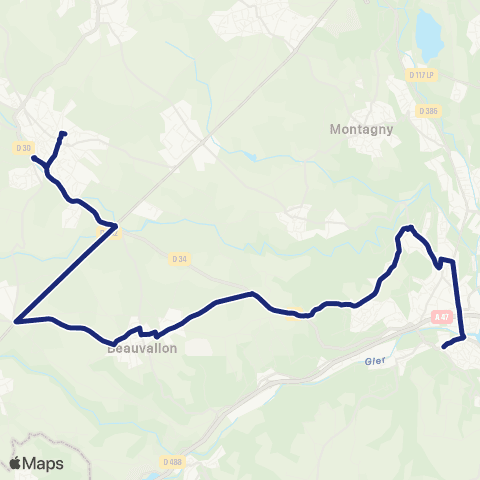 TCL Scolaires Givors Gare Ville - St Thomas d'Aquin map
