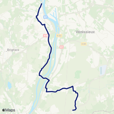 TCL Scolaires St Jean d'Archer - Pont de la Mulatière map