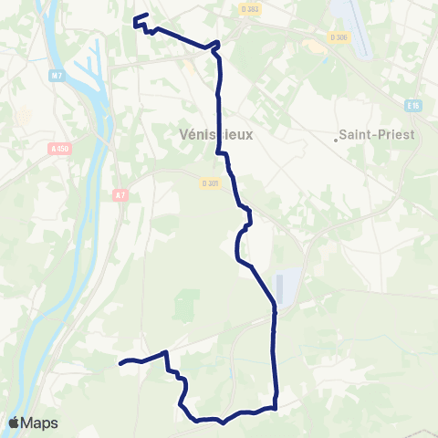 TCL Scolaires Terrasses de l'Ozon - Petite Guille map