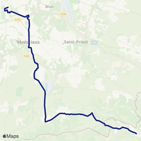 TCL Scolaires Le Fayet - Petite Guille map