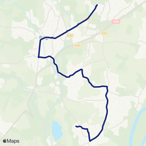 TCL Scolaires Millery l'Étang - Daubarède map
