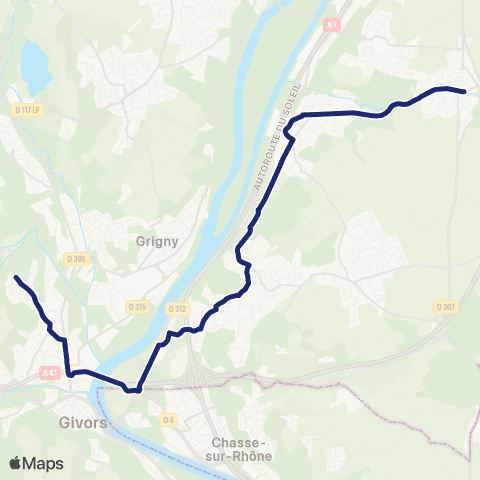 TCL Scolaires Pl. Jean Flacher - Lycée Aragon / Picasso map