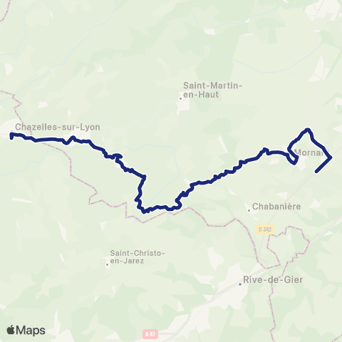 TCL Scolaires Logis Neuf - Lycée des Monts du Lyonnais map