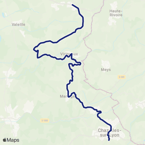 TCL Scolaires St Martin de Lestra Bourg - Gare rout. du Plasson map