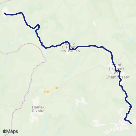 TCL Scolaires Haut du Village - Collège du Val d'Argent map