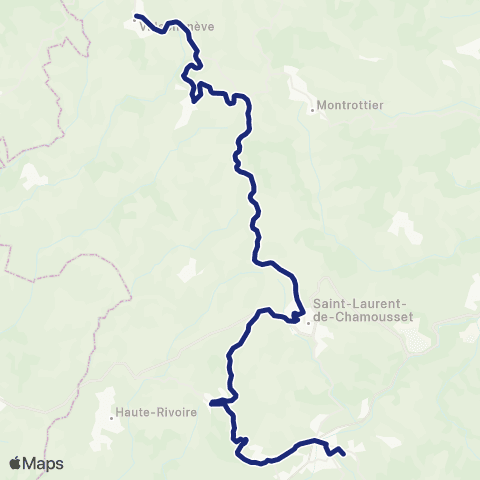 TCL Scolaires Villecheneve Bourg - Collège du Val d'Argent map