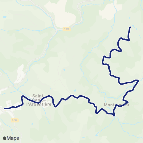 TCL Scolaires Montromant Bourg - Collège du Val d'Argent map