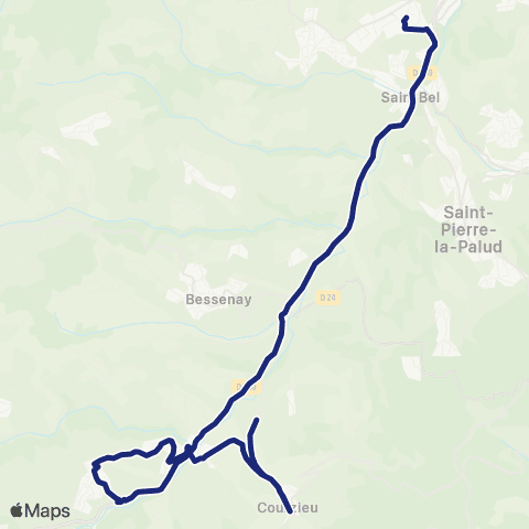 TCL Scolaires Brussieu Bourg - Lycée Germaine Tillion map