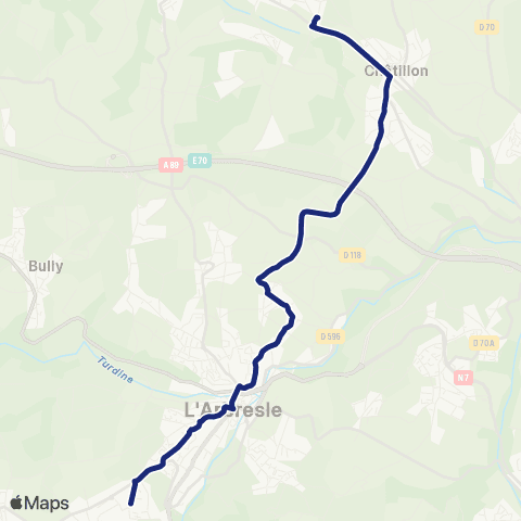 TCL Scolaires La Roche - Lycée Germaine Tillion map