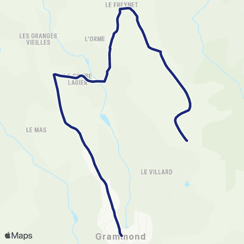 TCL Scolaires Le Mas - Bourg Mairie map