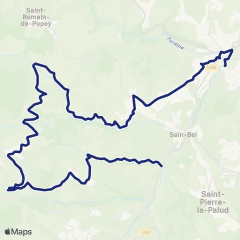TCL Scolaires Chinay - l'Arbresle Gare map