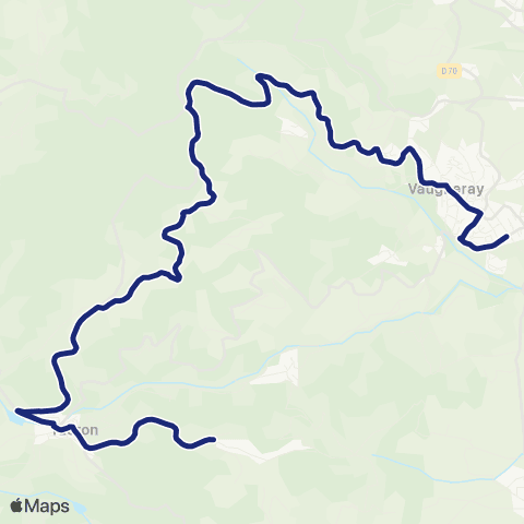 TCL Scolaires Chateauvieux - Yzeron Bourg map