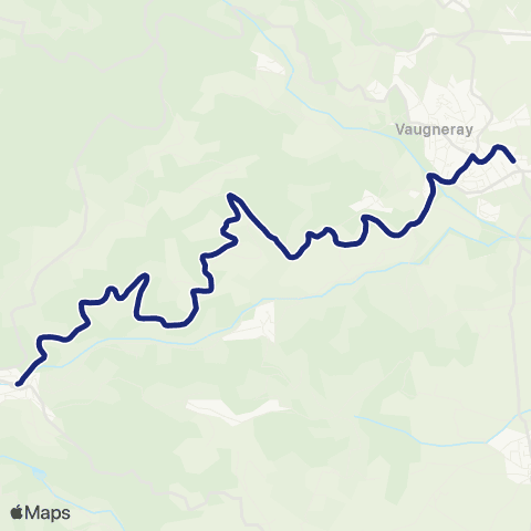 TCL Scolaires Vaugneray Gare - Yzeron Bourg map