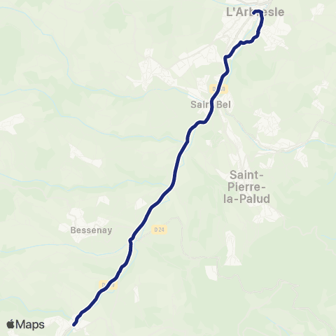 TCL Scolaires L'Arbresle Gare - la Giraudière map
