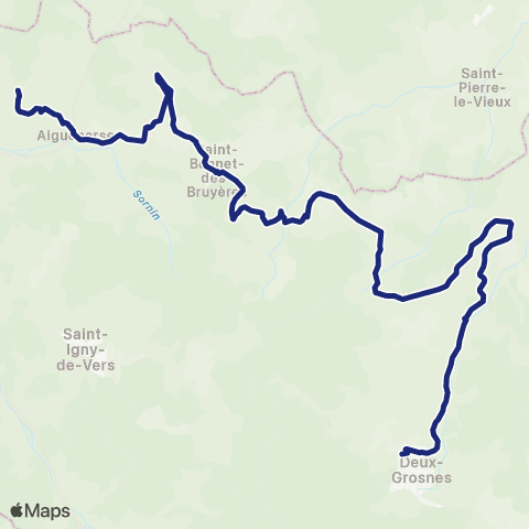 TCL Scolaires Aigueperse - Deux-Grosnes Monsols map