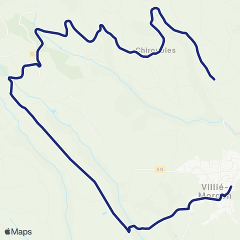 TCL Scolaires Chiroubles - Villie-Morgon map