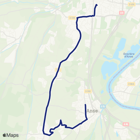 TCL Scolaires Villefranche / Anse - Anse map