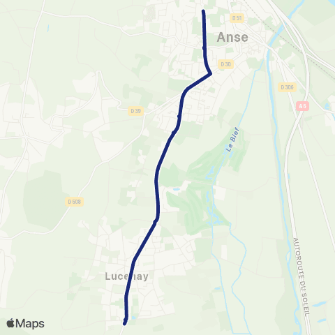 TCL Scolaires Lucenay - Anse map