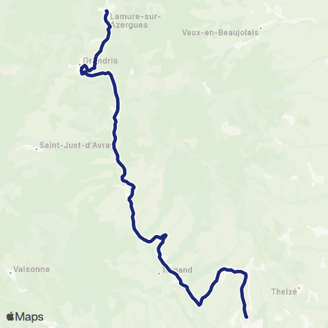 TCL Scolaires Lamure-sur-Azergues - Val-d'Oingt map
