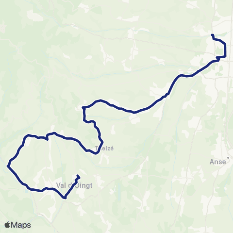 TCL Scolaires Val-d'Oingt - Gleizé map