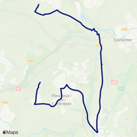 TCL Scolaires Les Chères - Civrieux-d'Azergues map