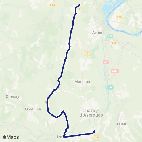 TCL Scolaires Pommiers - Civrieux-d'Azergues map