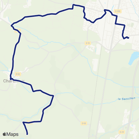 TCL Scolaires Charentay - Belleville map