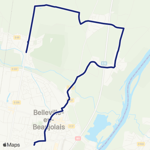 TCL Scolaires Taponas - Belleville map