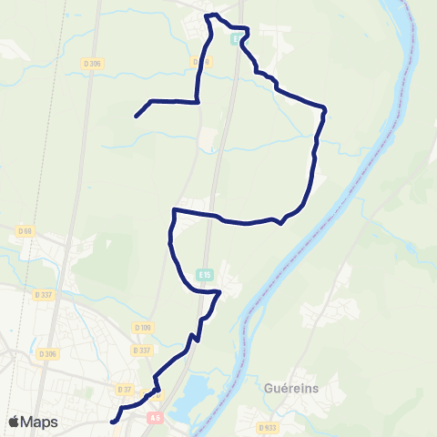 TCL Scolaires Drace - Belleville map