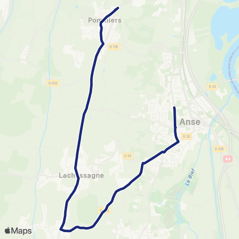 TCL Scolaires Pommiers - Anse map