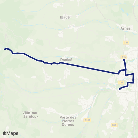 TCL Scolaires Montmelas / Rivolet - Limas map