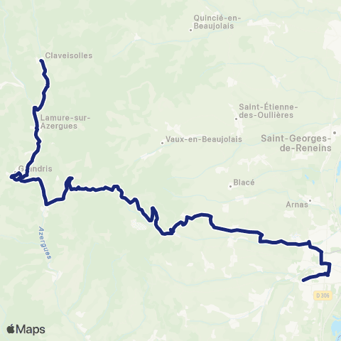 TCL Scolaires Claveisolles / Gleizé - Limas map